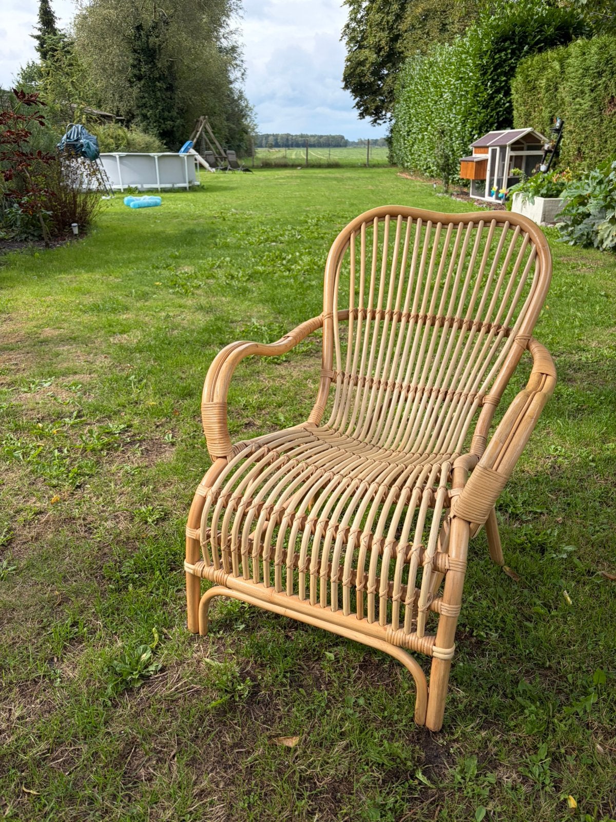 Rotan stoel, Ophalen, Zo goed als nieuw, Bruin, Eén
