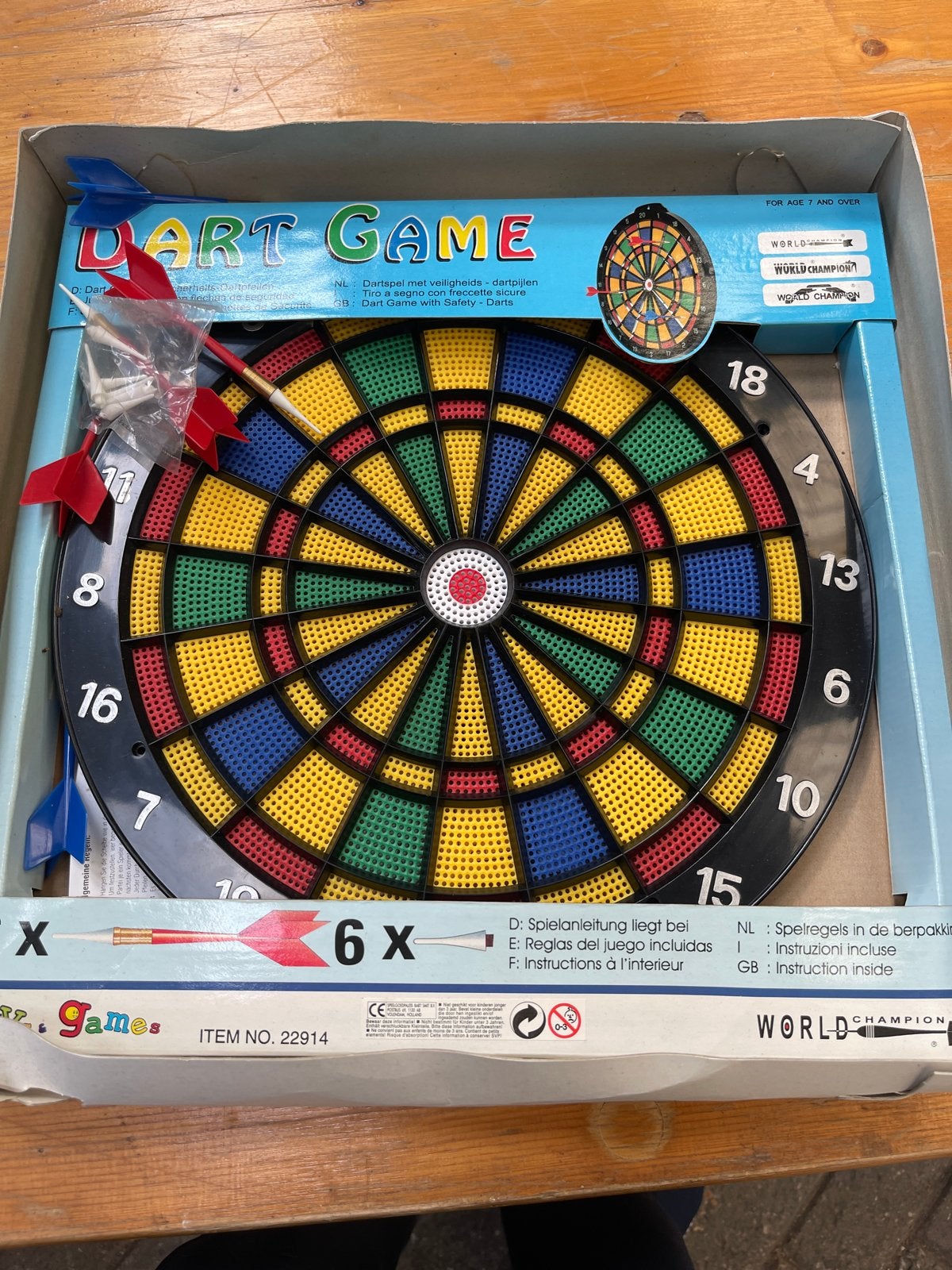 Dartbord met veiligheids-dartpijlen - Nieuw, Ophalen, Nieuw, Dartbord met pijlen