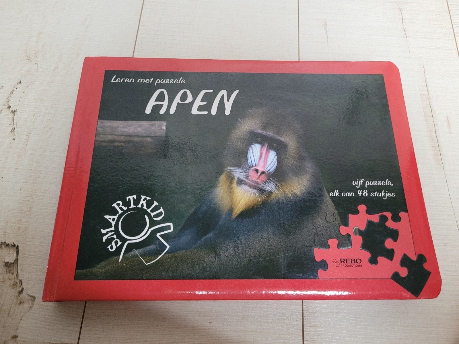 GAAF educatief puzzel apen boek met info over de apen, 6+, Ophalen, Zo goed als nieuw, 6 jaar of ouder