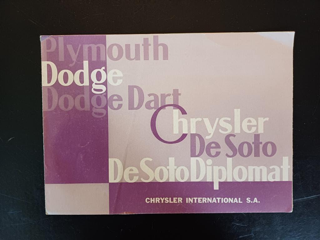 CHRYSLER DODGE PLYMOUTH DESOTO 1960 brochure folder, Ophalen of Verzenden, Gelezen, Overige merken