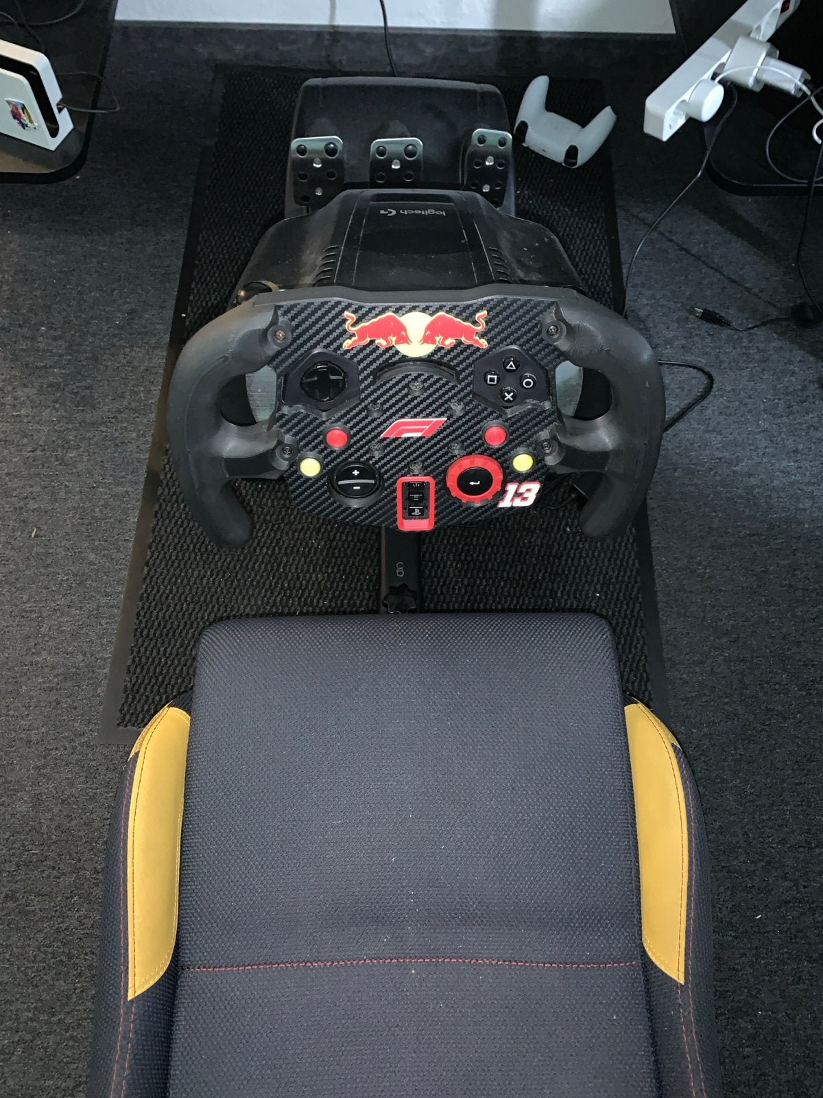 Logitech G29 mod F1racestuur met Playseat Red Bull Esports, Ophalen, Overige merken, Gebruikt