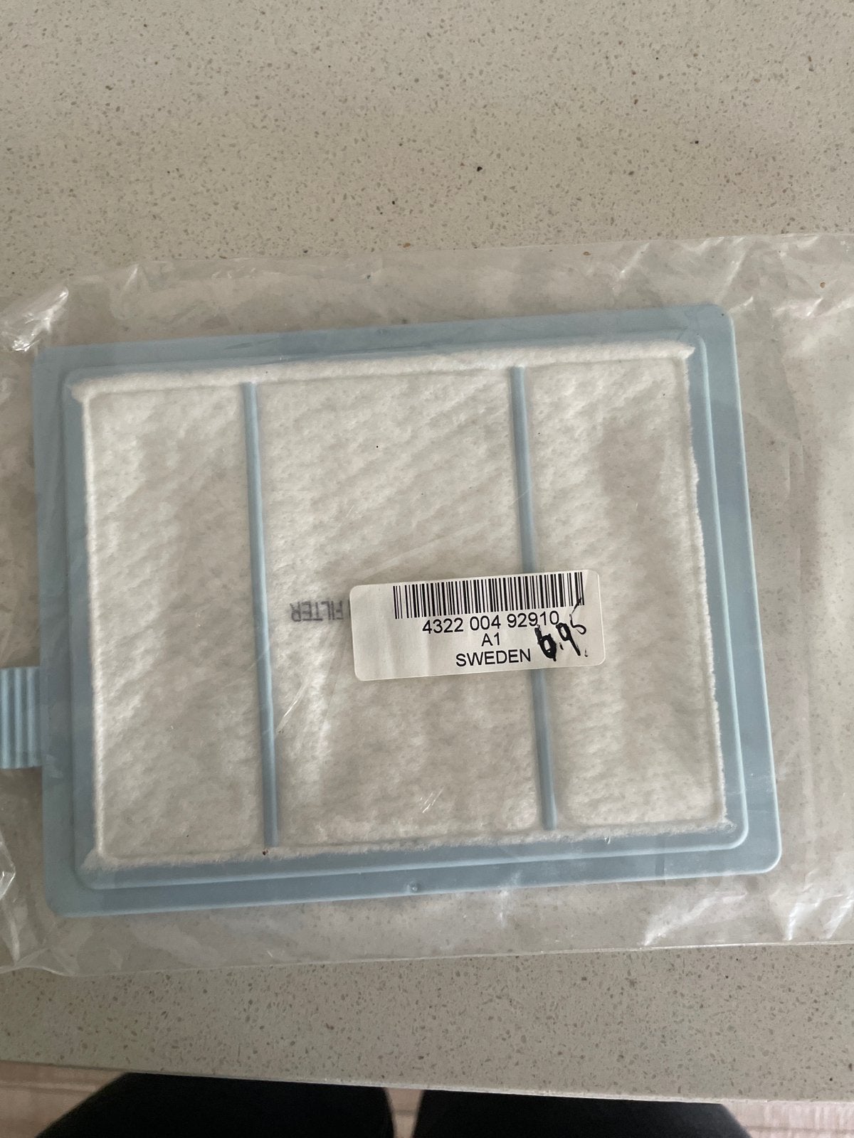 Inlaat  filter Philips stofzuiger 15x12 cm, Ophalen of Verzenden, Nieuw