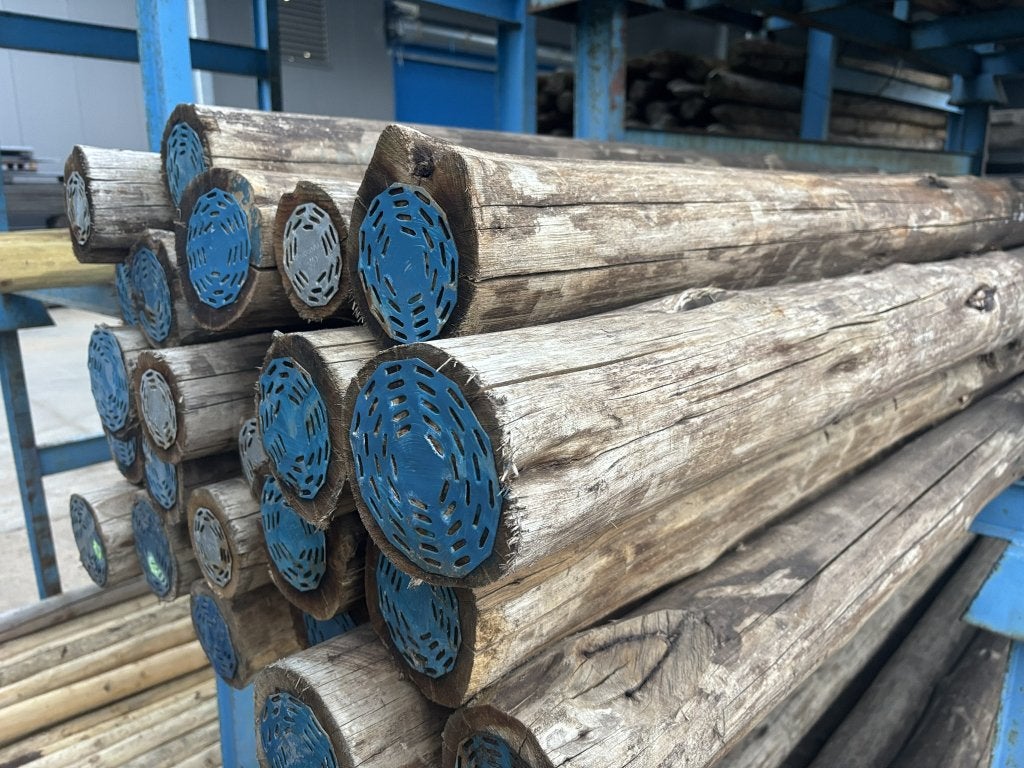 Cloeziana hardhout rondhout ronde  nieuwe palen klasse 1