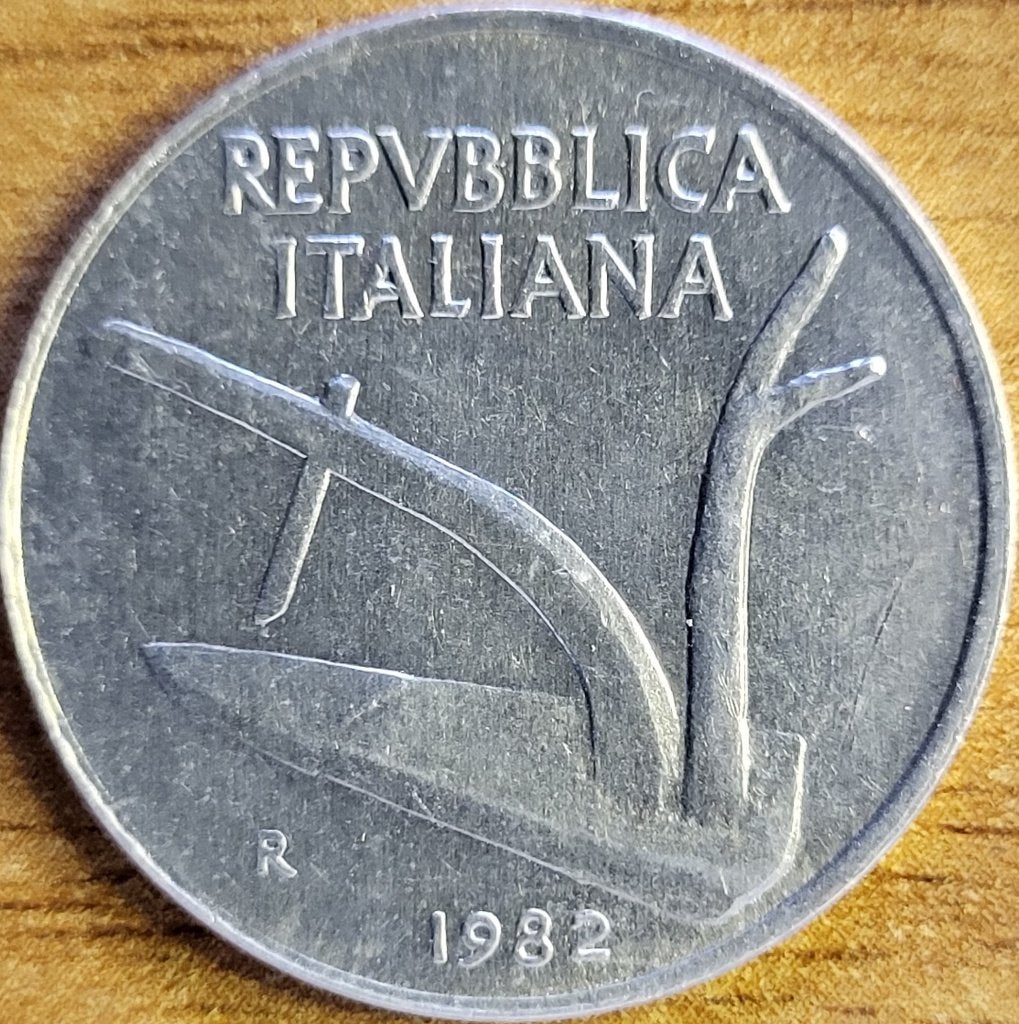 Italië 10 lire 1982 KM#63 EXTRA FINE, Ophalen of Verzenden, Italië, Losse munt