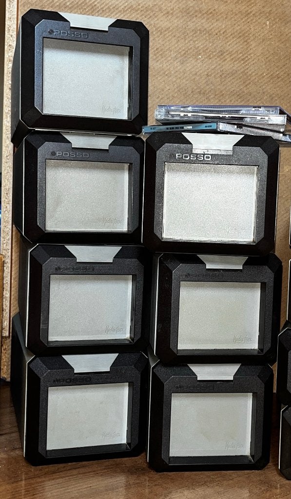 7x cd opslagboxen van POSSO vintage uit de jaren '80, Kunststof, Gebruikt, Minder dan 25 discs, Ophalen of Verzenden