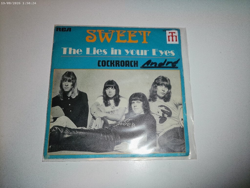 Sweet - The Lies in your eyes ( Belgie ), Gebruikt, Fotohoes, 7 inch, Ophalen of Verzenden