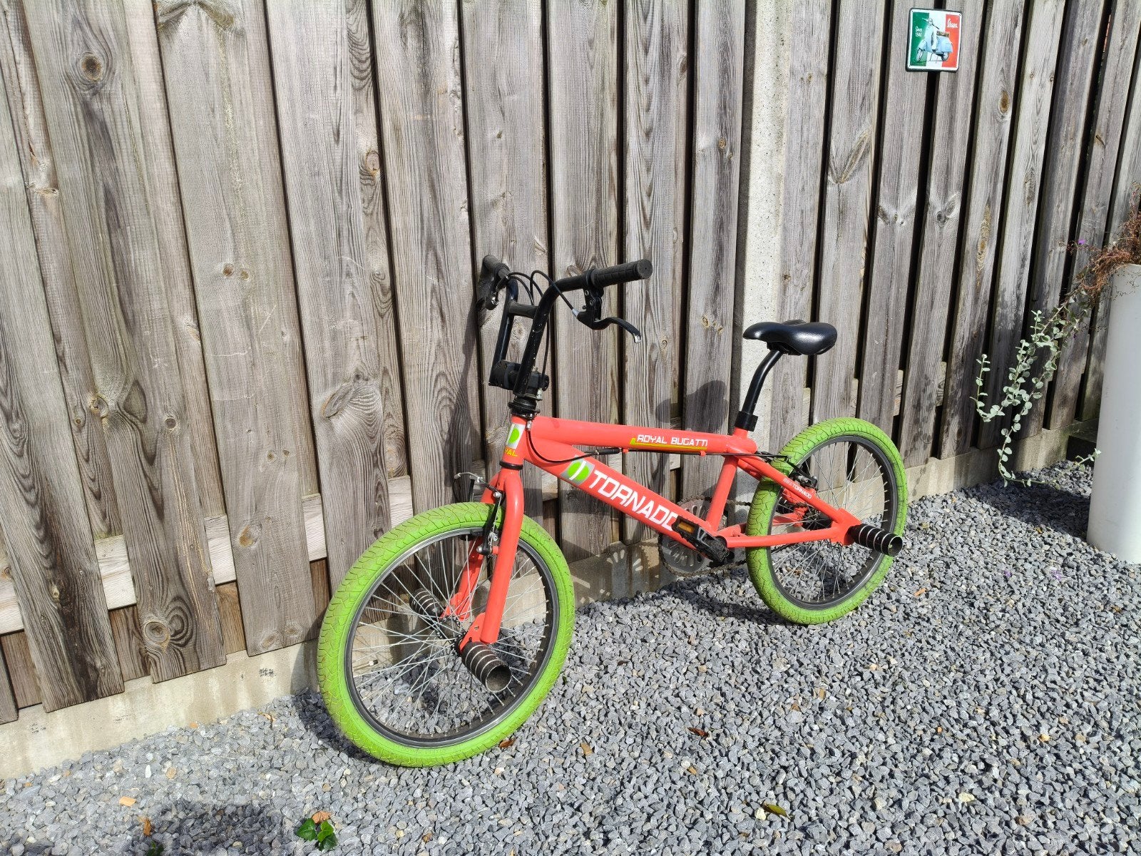 BMX Royal Bugatti Tornado - 20 inch - Oranje/Groen, Ophalen, Staal, Velgrem, Royal Bugatti Tornado