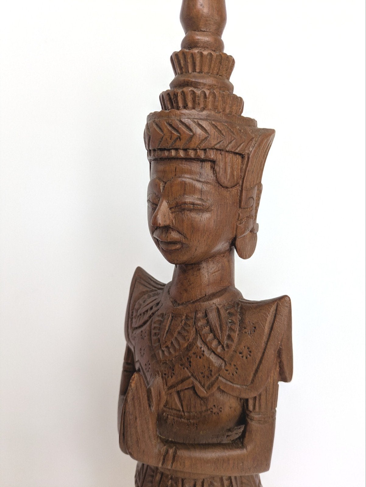 Beeld - Houtsnijwerk werk - 53 cm - Thaise danseres, Ophalen of Verzenden