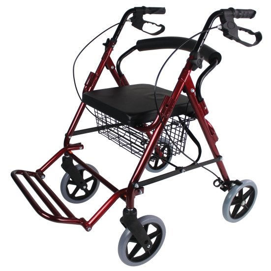 Rollator (duw)rolstoel, Ophalen, Lichtgewicht, Zo goed als nieuw