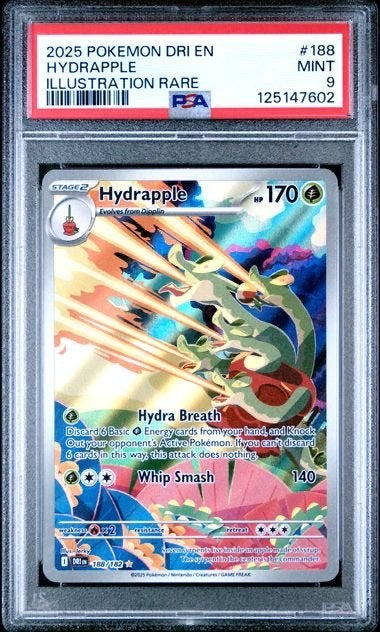 Hydrapple Gallery Art 188/182 Destined Rivals PSA 9 Pokémon, Ophalen of Verzenden, Nieuw, Losse kaart