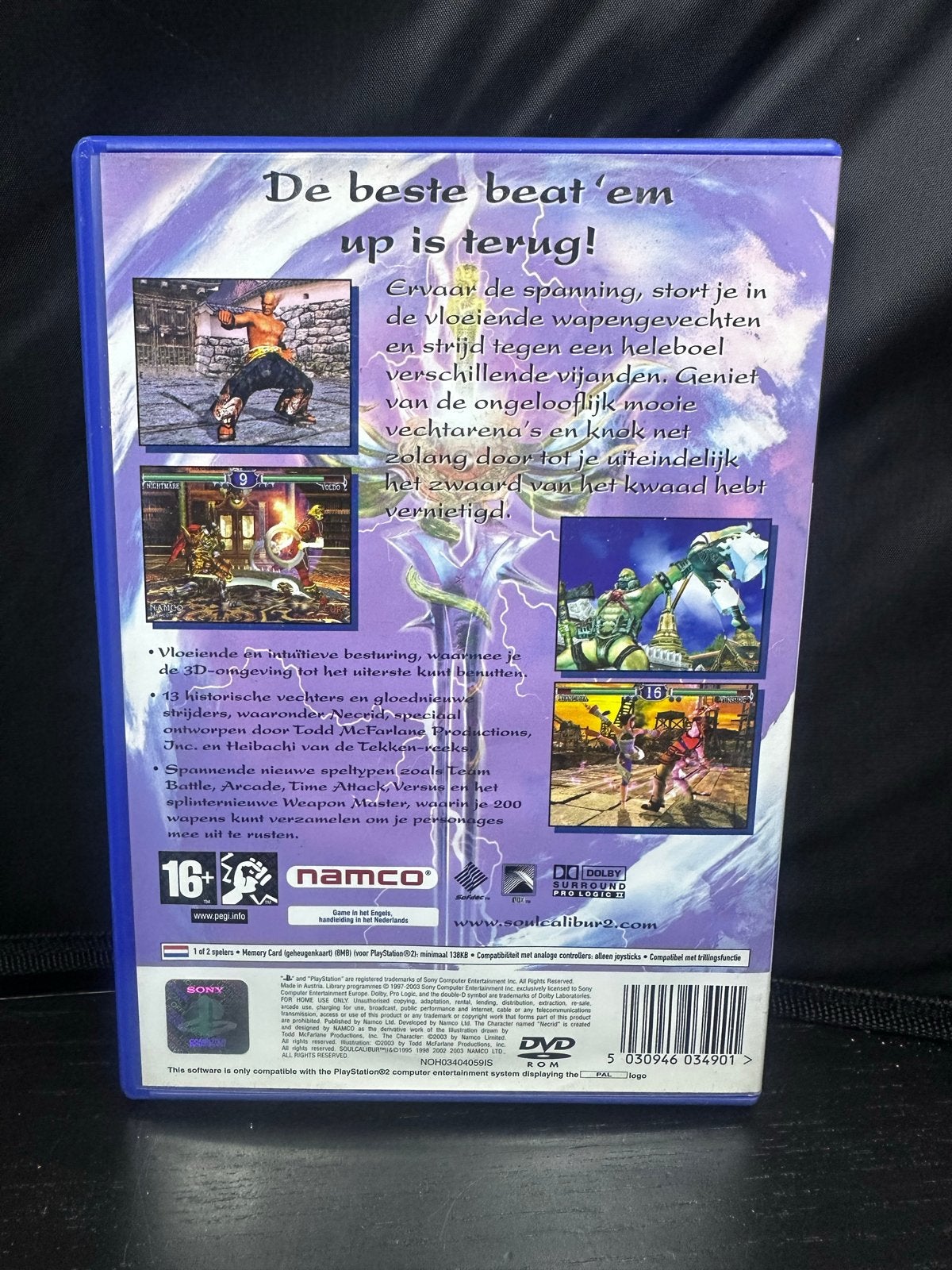 SoulCalibur II - PlayStation 2 (PS2) - Vechtgame, Gebruikt, Vechten, G, 2 spelers