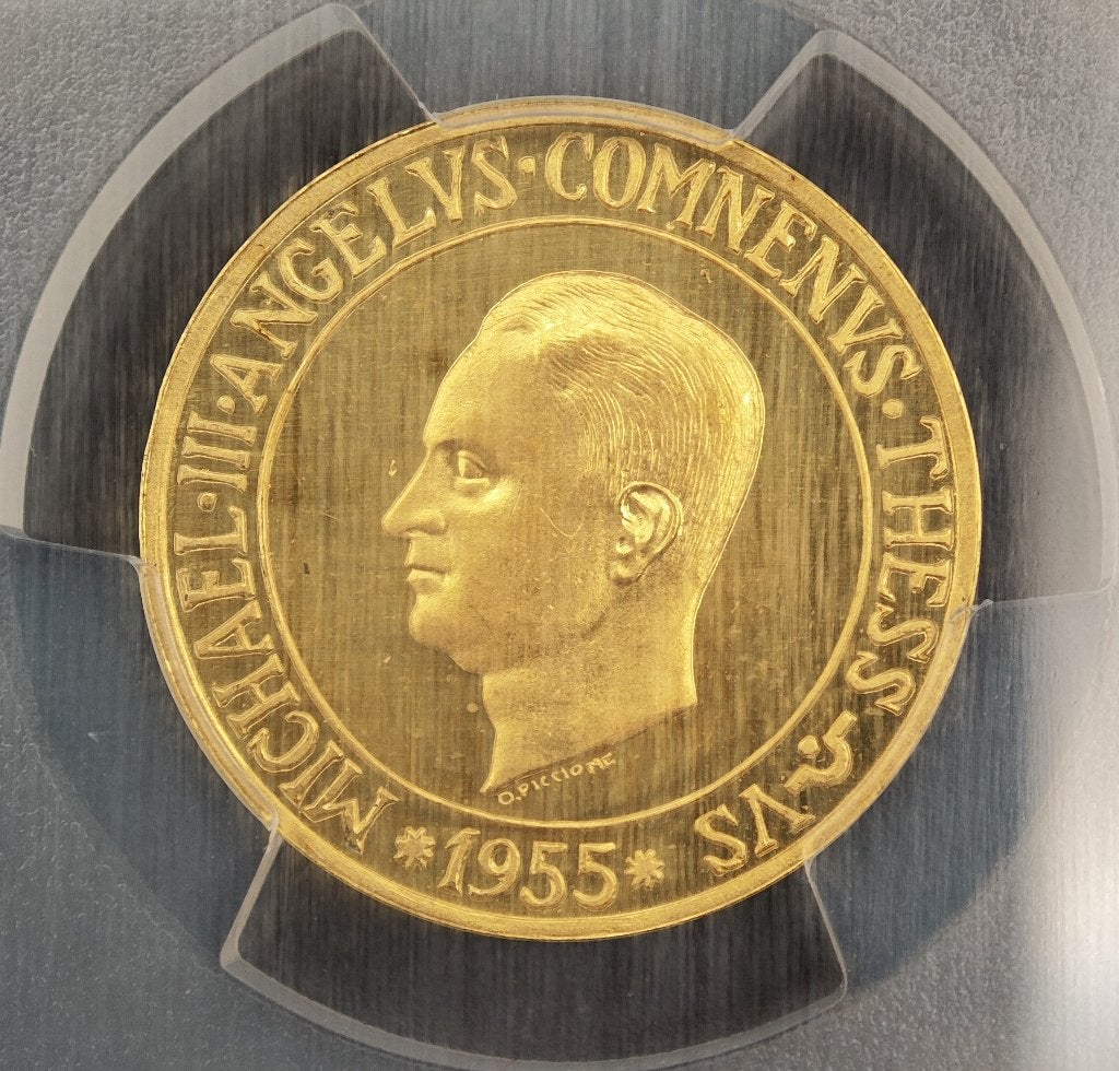 Trebizond 20 Francs 1955 PCGS PR66CAM, Ophalen of Verzenden, Italië, Losse munt, Goud