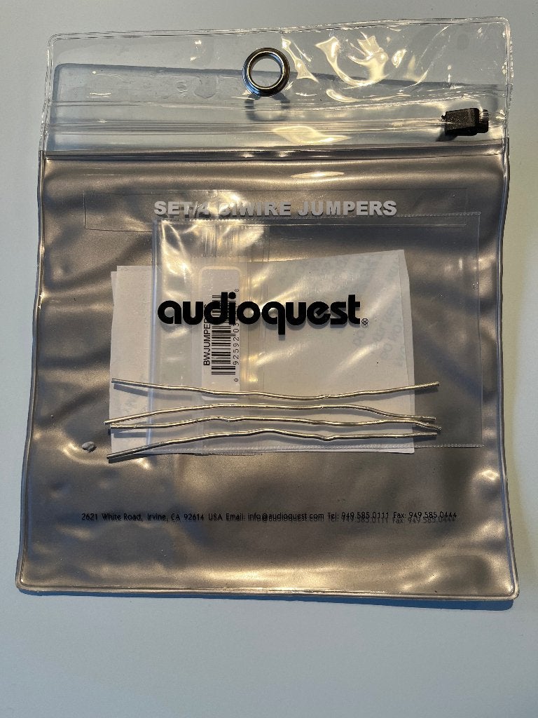 Audioquest jumpers Bare Naked, Ophalen of Verzenden, Zo goed als nieuw, Minder dan 2 meter, Luidsprekerkabel