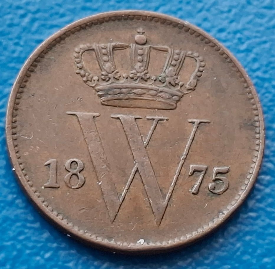 * Nederland 1 cent 1875 - Willem III, Ophalen of Verzenden, Koning Willem III, 1 cent, Losse munt