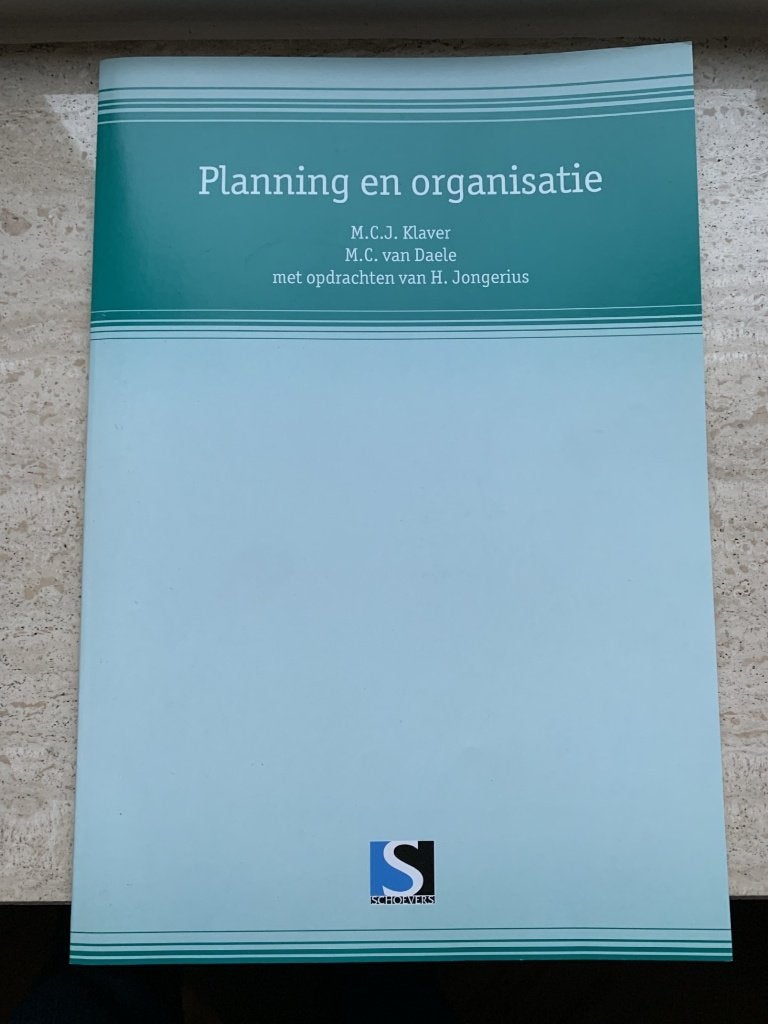 Planning en Organisatie Schoevers, Boeken, Studieboeken en Cursussen, Ophalen of Verzenden, Alpha, Zo goed als nieuw, MBO