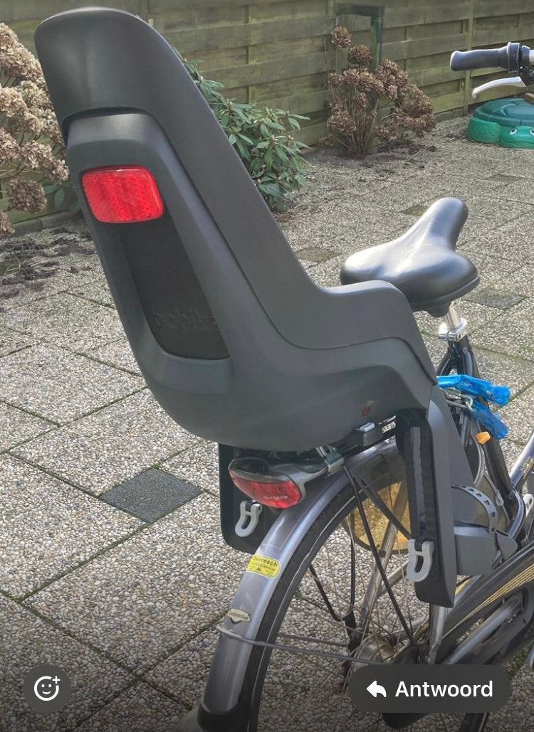 Bobike kinderzitje achter, Fietsen en Brommers, Fietsaccessoires | Fietsstoeltjes, Ophalen, Gebruikt