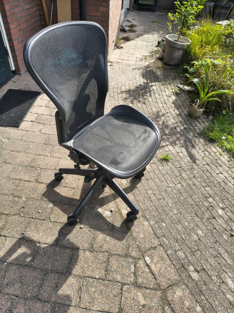 Herman Miller Aeron B, Gebruikt, Zwart, Ophalen of Verzenden, Bureaustoel