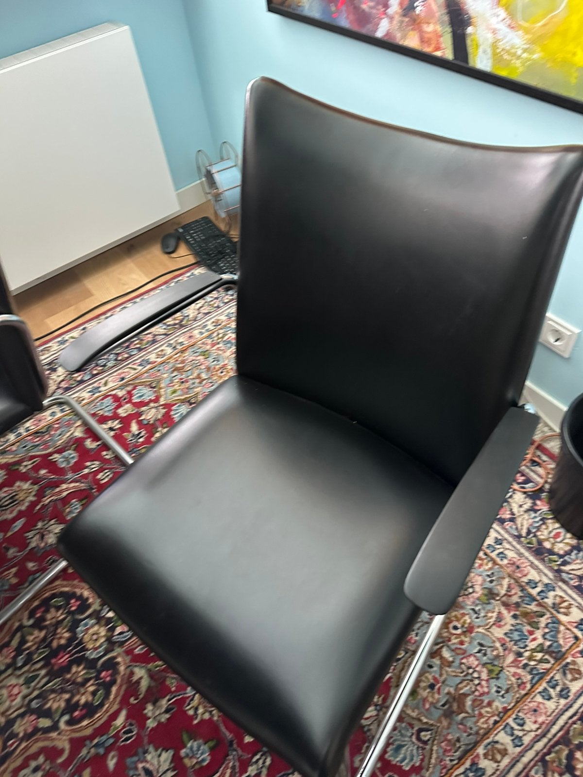 De Wit eetkamerstoel, Huis en Inrichting, Stoelen, Zo goed als nieuw, Eén, Metaal, Zwart, Ophalen of Verzenden