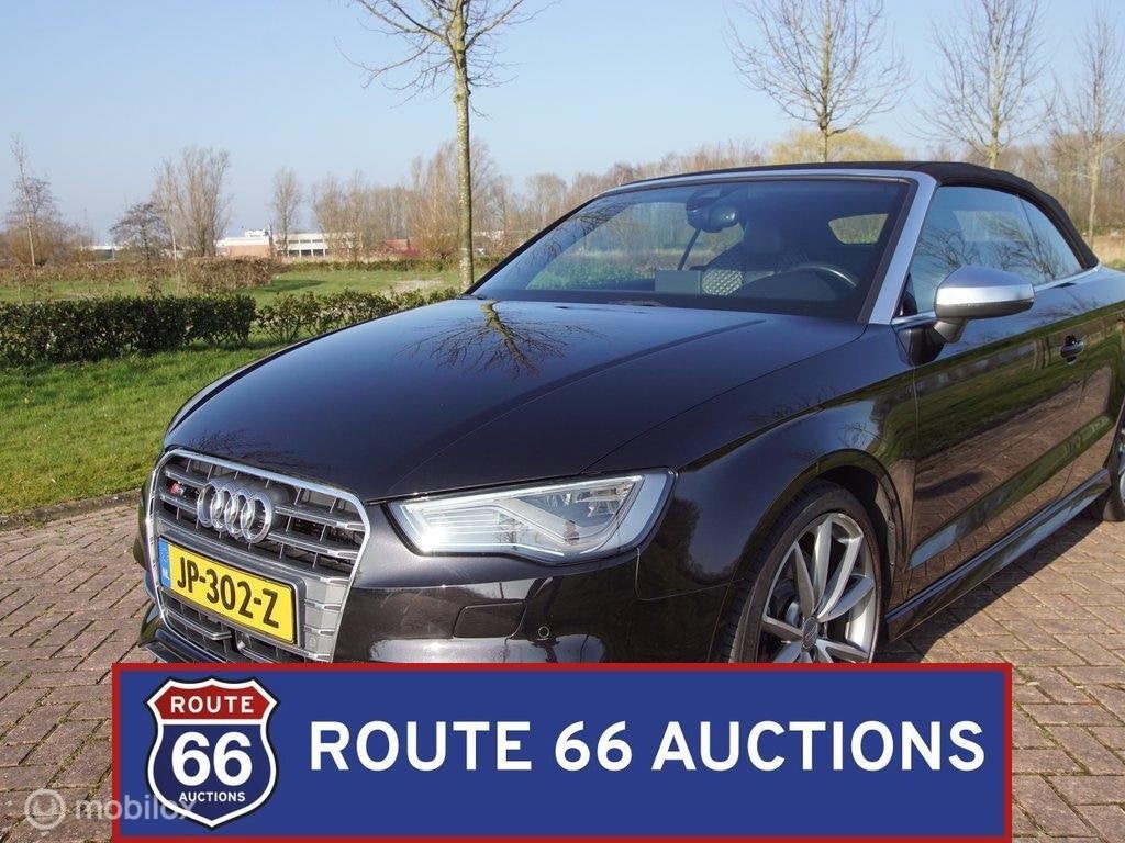 Audi S3 Cabriolet | 2015 | Route 66 Auctions, Auto's, S3, Gebruikt, Overige carrosserieën, Zwart