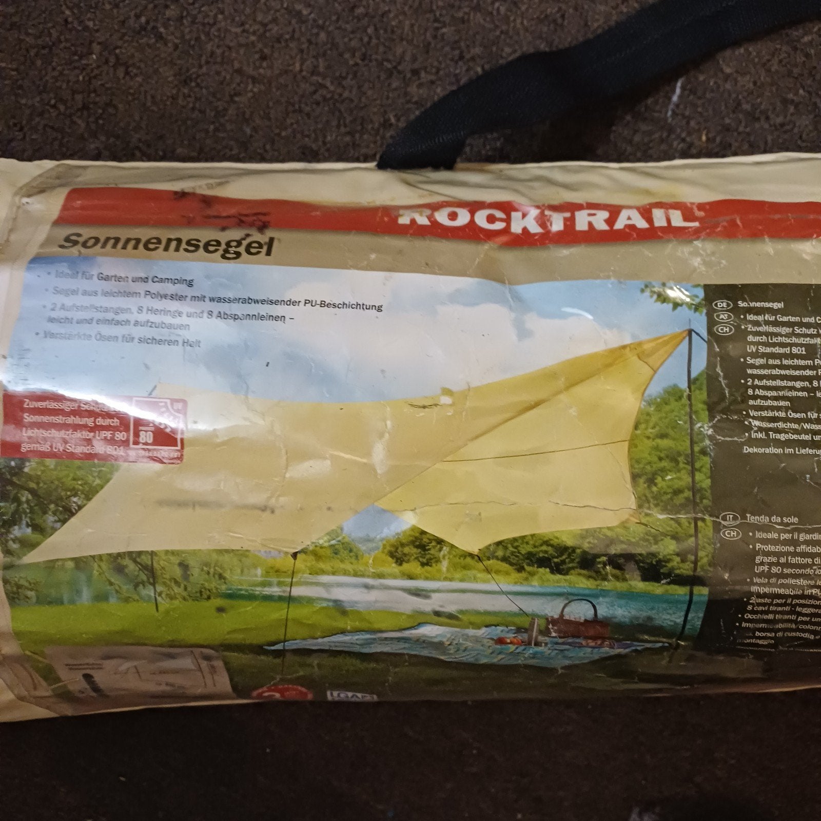 Rocktrail zonne luifel 1x gebruikt, 150 tot 300 cm, Ophalen of Verzenden, Gebruikt, 250 cm tot 450 cm