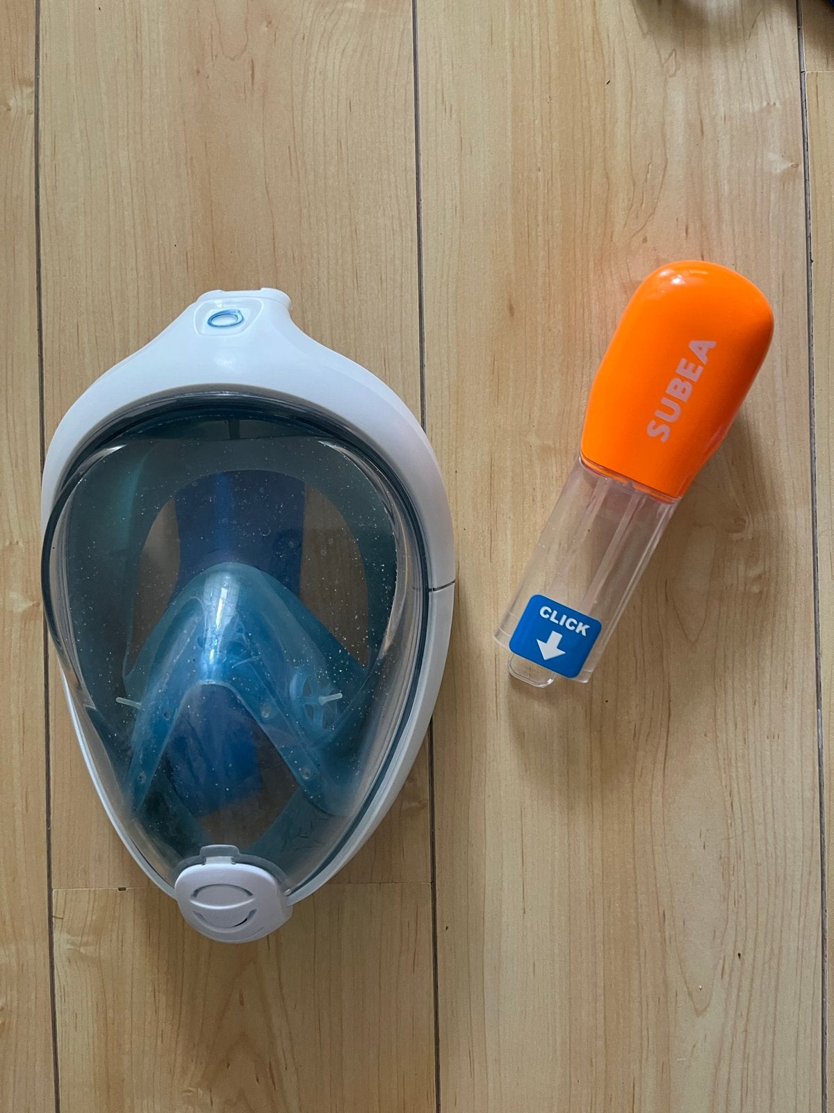 2x Snorkels met gesloten masker - Suboea Easybreath, Ophalen, Zo goed als nieuw, Duikbril of Snorkel