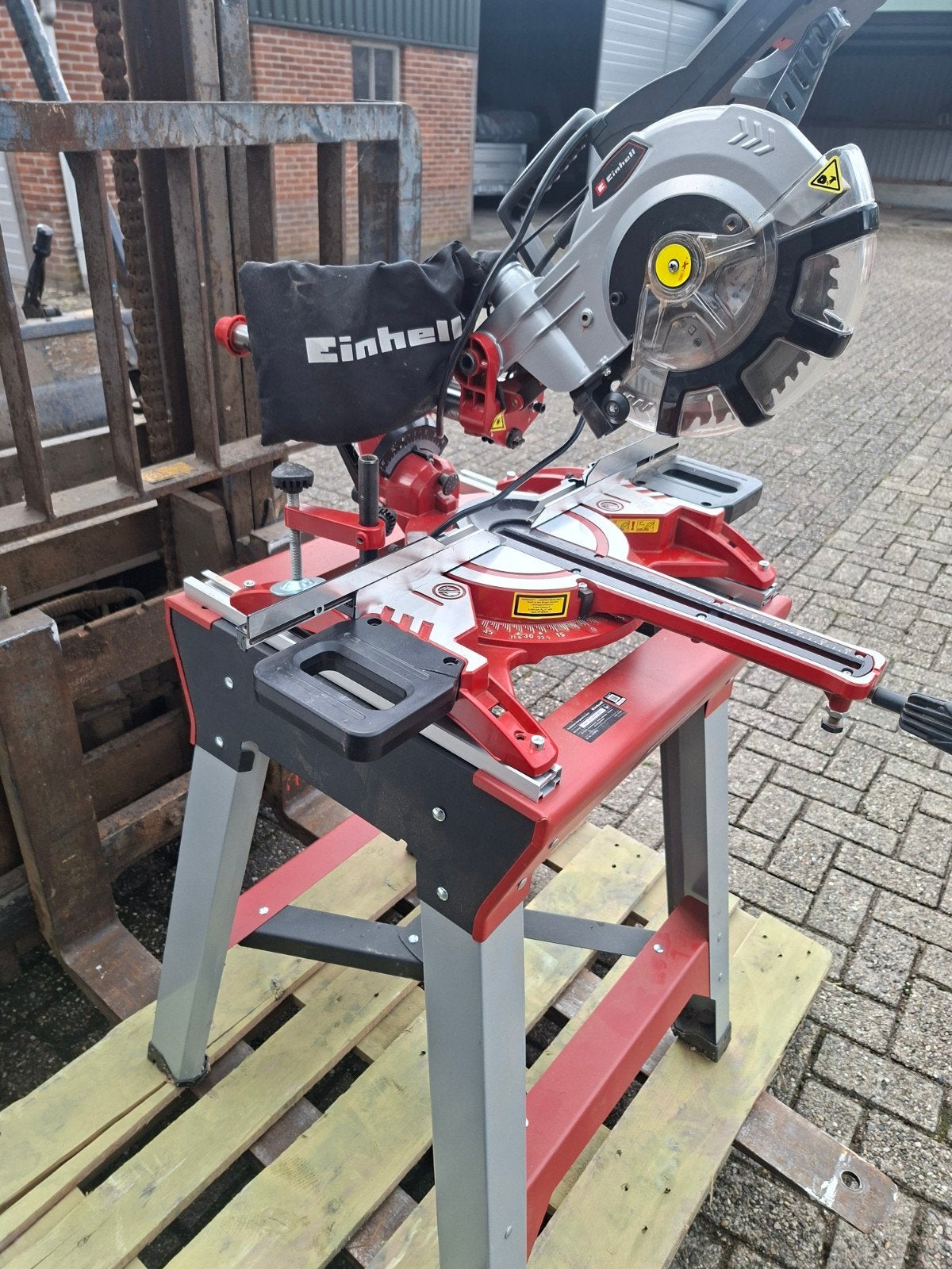 Einhell Afkortzaag TC-SM 2131/2 Dual - Zo goed als nieuw, Ophalen, 70 mm of meer, Einhell, Zo goed als nieuw