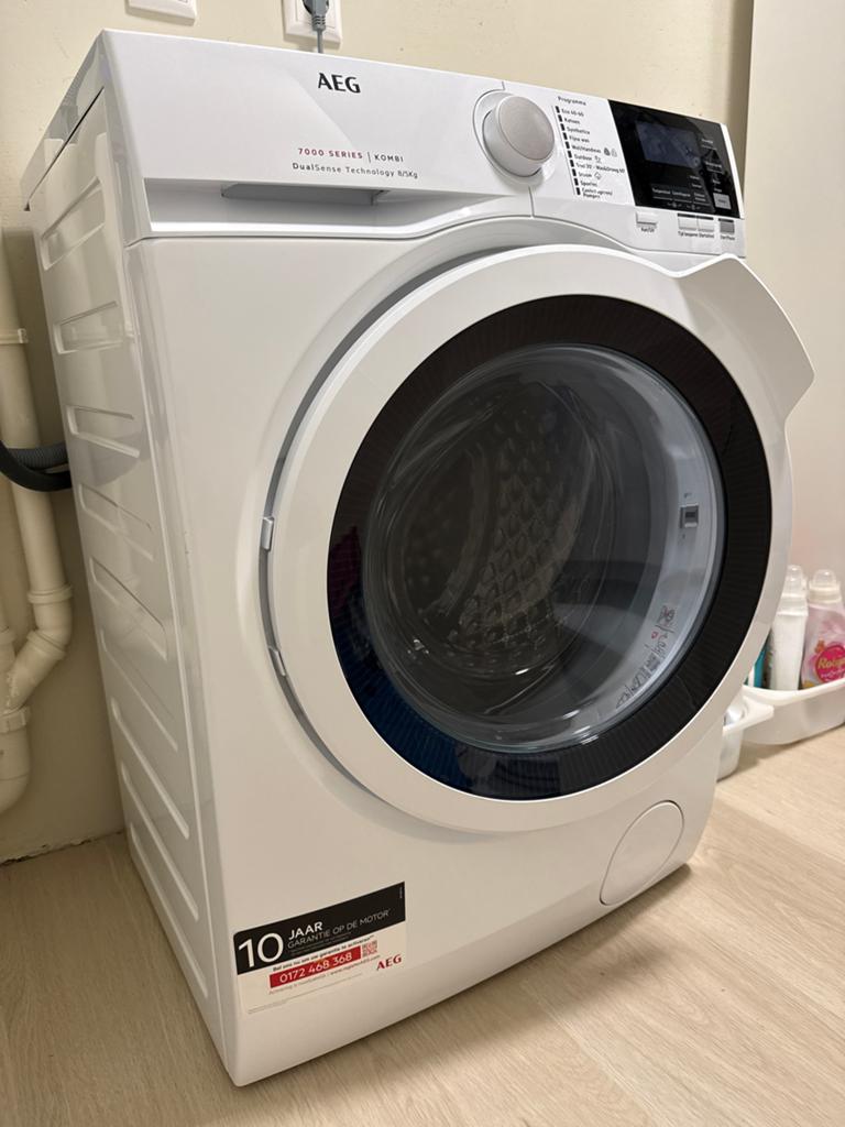 AEG 7000 Series Kombi Wasmachine/Droger 8/5kg, Witgoed en Apparatuur, 8 tot 10 kg, Ophalen, Zo goed als nieuw, 85 tot 90 cm