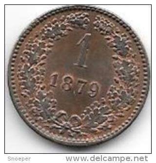austria 1 kreuzer 1879 km 2186 xf+, Postzegels en Munten, Ophalen of Verzenden, Oostenrijk, Losse munt