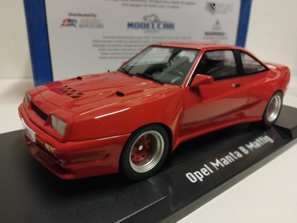 Opel Manta B Mattig uitvoering rood Mcg 1:18 KRD, Ophalen of Verzenden, Zo goed als nieuw, Auto, Overige merken