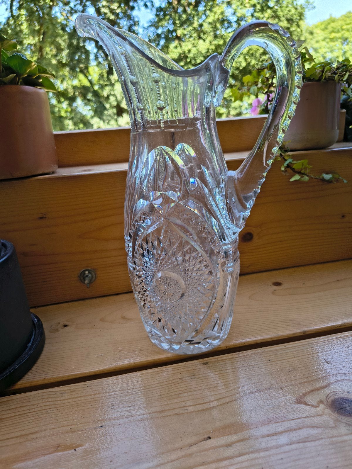Kristallen Karaf met Handvat, Ophalen of Verzenden