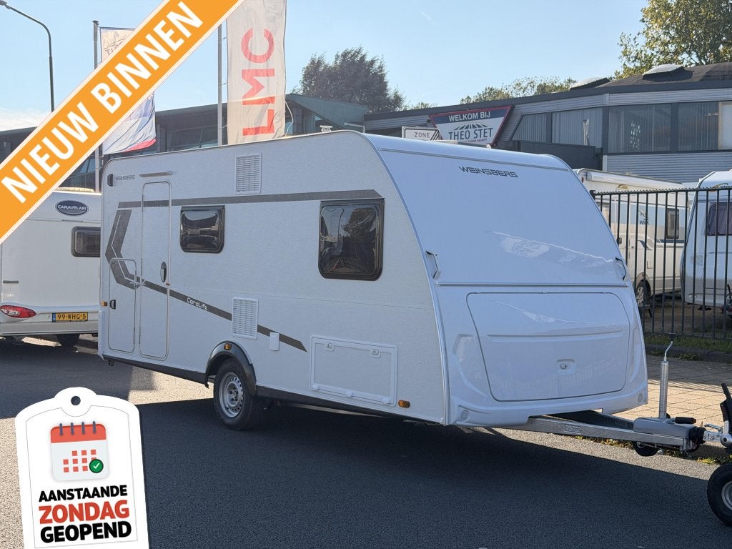Weinsberg CaraLife 470 QDK Stapelbed, gaspakket, zondag open, Bedrijf, Treinzit, Dwarsbed, 4 tot 5 meter
