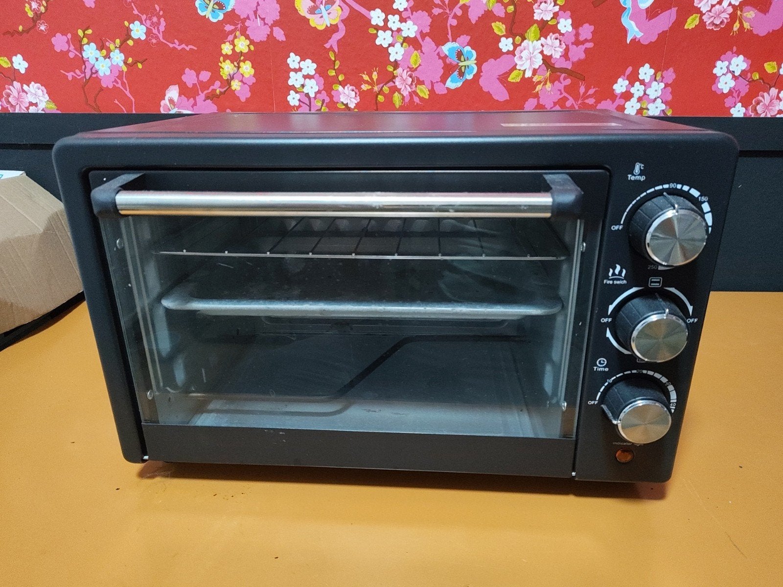 Mini elektrische oven HX-22A, 22L, zwart, Witgoed en Apparatuur, Ovens, Minder dan 45 cm, Ophalen of Verzenden, Mini-oven, Gebruikt