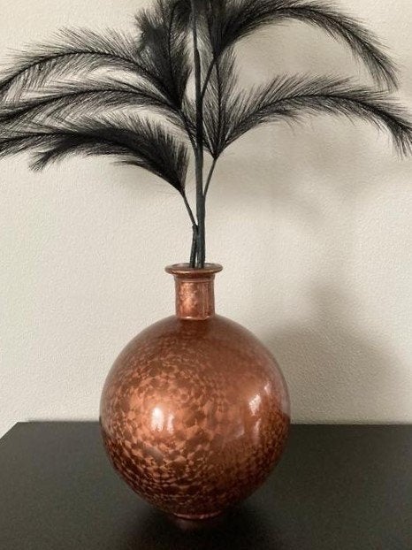 Vaas Artemis kristal Koper Nieuw!, Huis en Inrichting, Overige kleuren, 25 cm, Nieuw, Ophalen of Verzenden