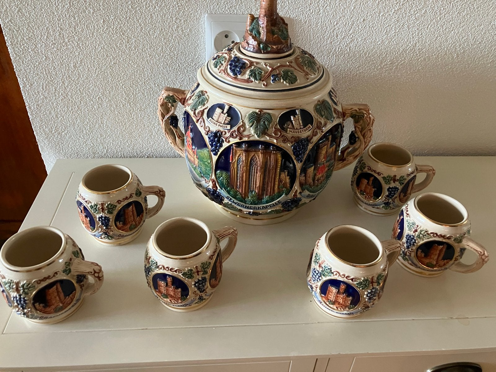 Gerz "Burgen am Rhein" punch- of glühwein-set, Ophalen of Verzenden