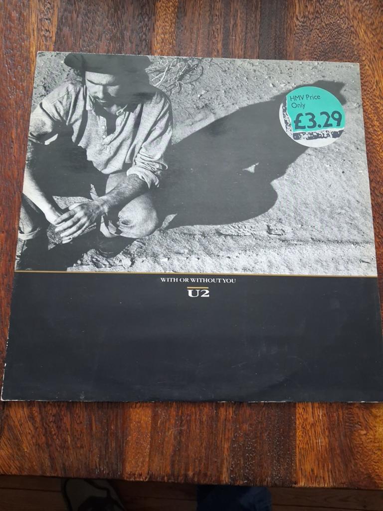 U2 - With or Without You 7 inch vinyl single, Cd's en Dvd's, Vinyl | Pop, Ophalen of Verzenden, 1980 - 1989, Gebruikt, 7 inch