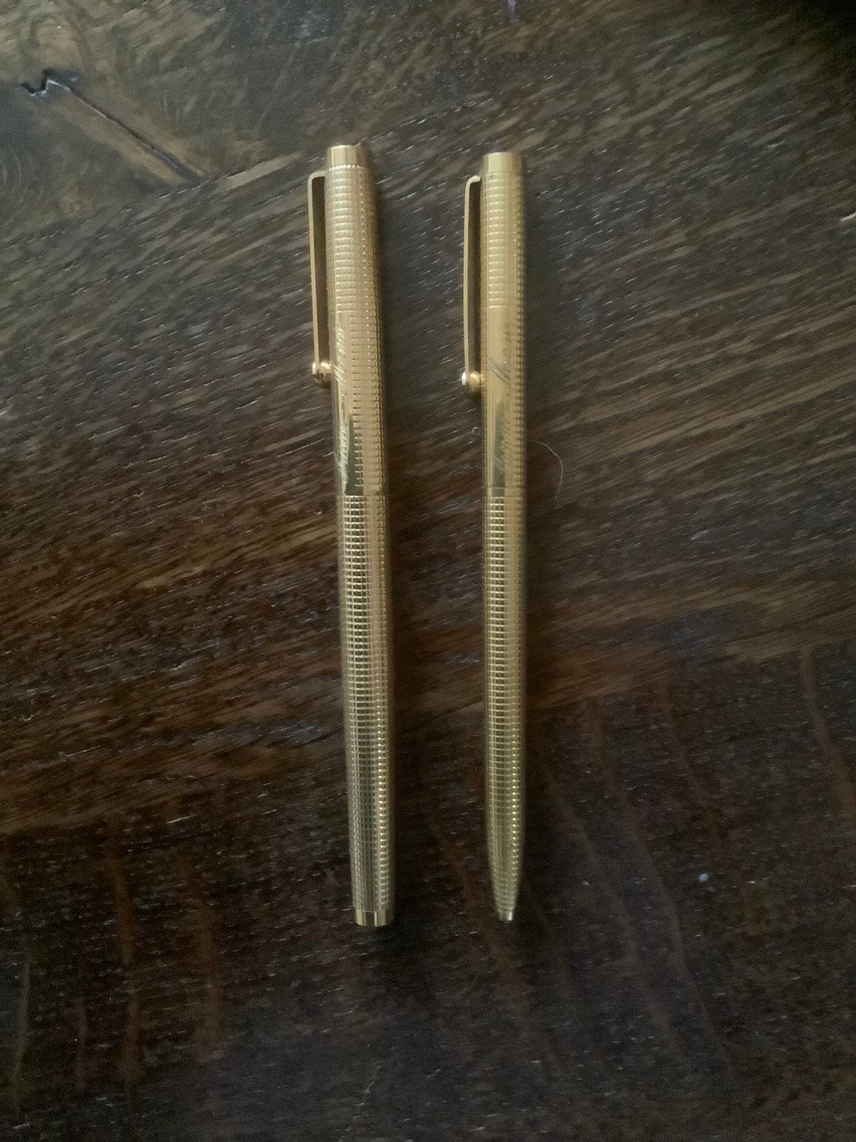 Rotring pen en vulpen gold plated met 14 krt puntpen, Ophalen, Zo goed als nieuw, Pennenset, Overige merken