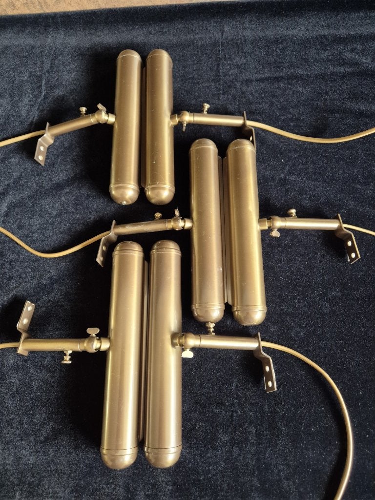 Schilderijlampen – Wandlampen – Kastlampen – 22 cm Br - 6X , Gebruikt, E14 (klein), Ophalen of Verzenden, Overige kleuren