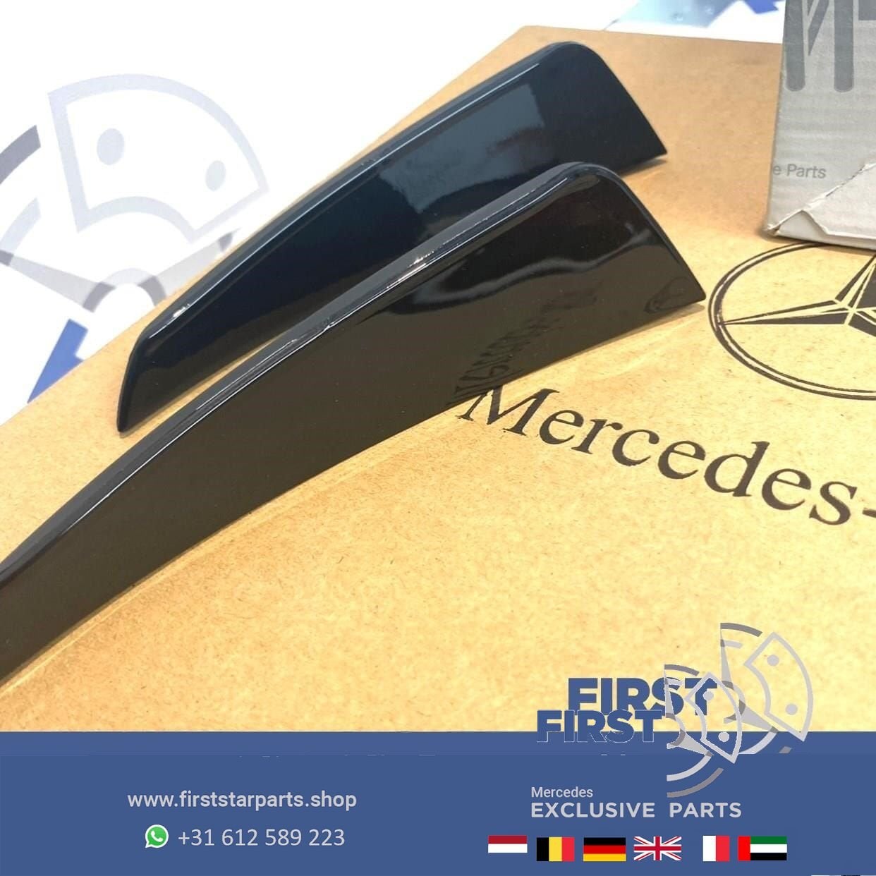 45 63 AMG VOORBUMPER SPLITTER A45S CLA45S C63 E63 GLA45S GLC, Gebruikt, Voor, Ophalen of Verzenden, -