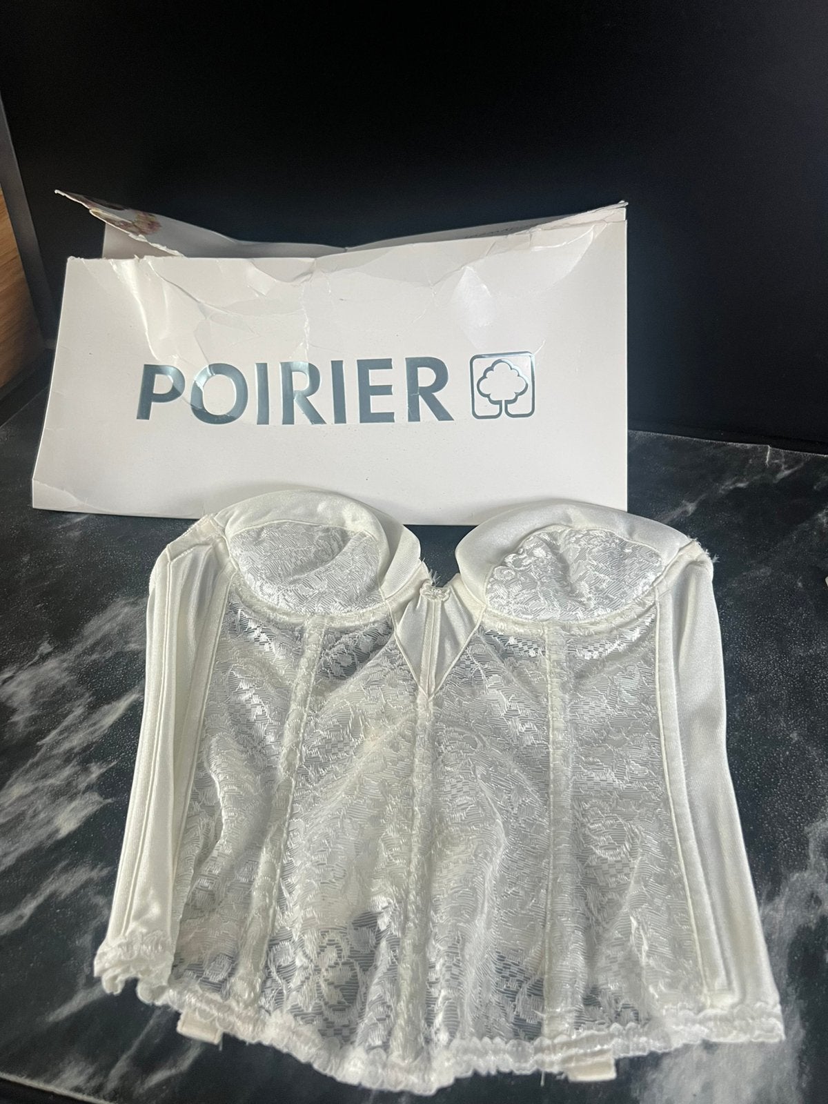Poirier bustier (bridal wear) 70B, Ophalen of Verzenden, Wit, Body of Korset