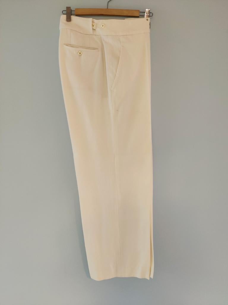 Matsuda pantalon, witte kleur, weinig gedragen, Kleding | Heren, Broeken en Pantalons, Maat 52/54 (L), Verzenden, Wit, Matsuda
