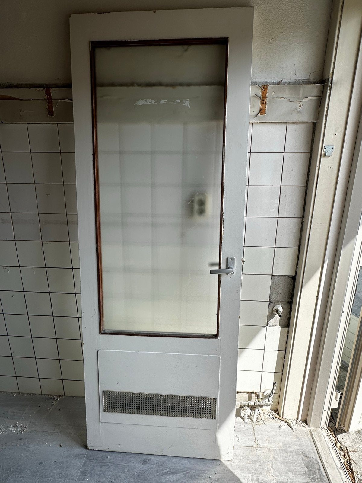 Gratis Binnendeur met glas en ventilatierooster, Gebruikt, Minder dan 80 cm, Binnendeur, Ophalen of Verzenden