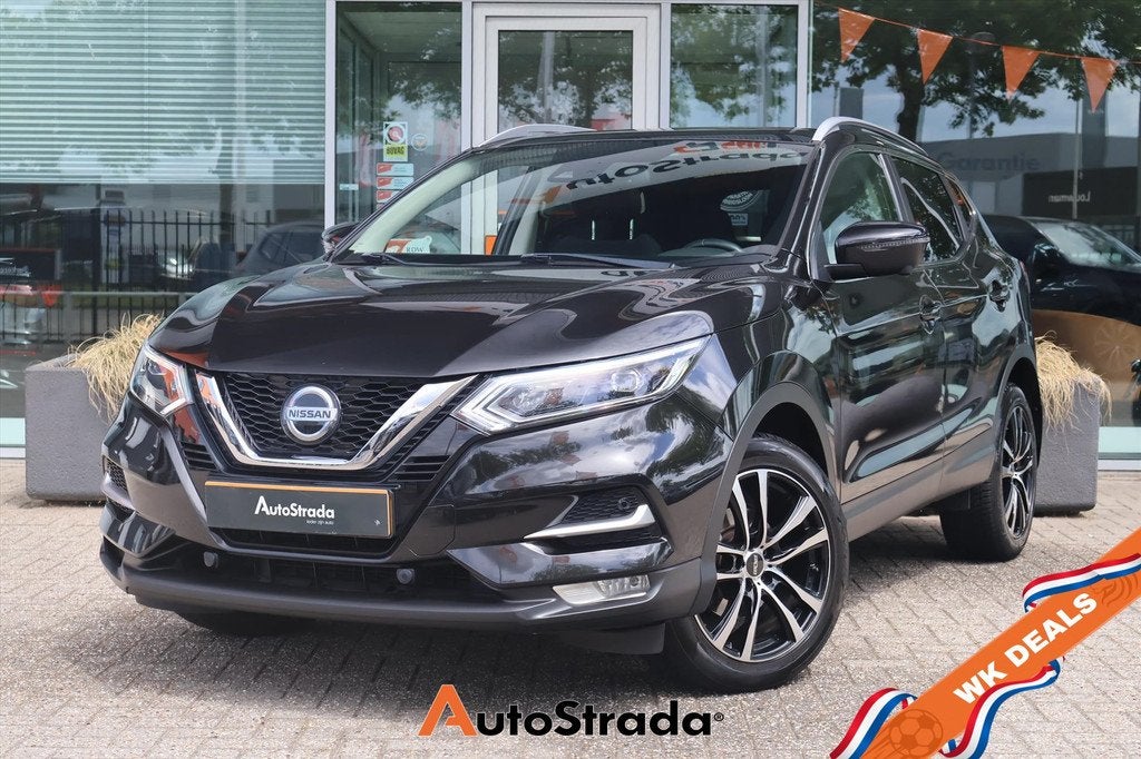 Nissan Qashqai 1.3 DIG-T N-Connecta 160pk I Pano I 360Cam I, Auto's, Nissan, Automaat, Stof, Gebruikt, 4 cilinders