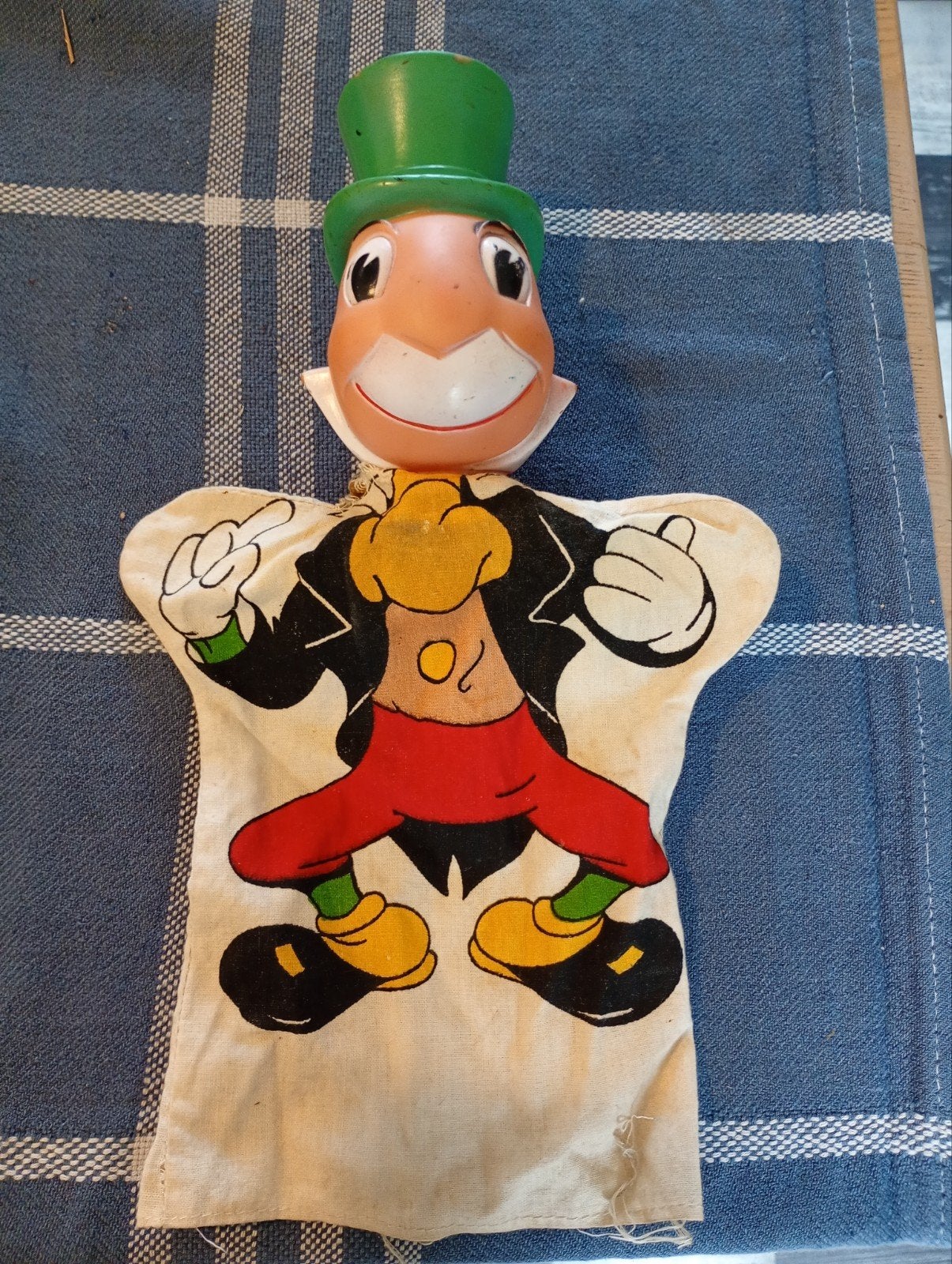 Vintage Famosa Walt Disney Japie Krekel handpop, Ophalen of Verzenden, Gebruikt, Jongen of Meisje