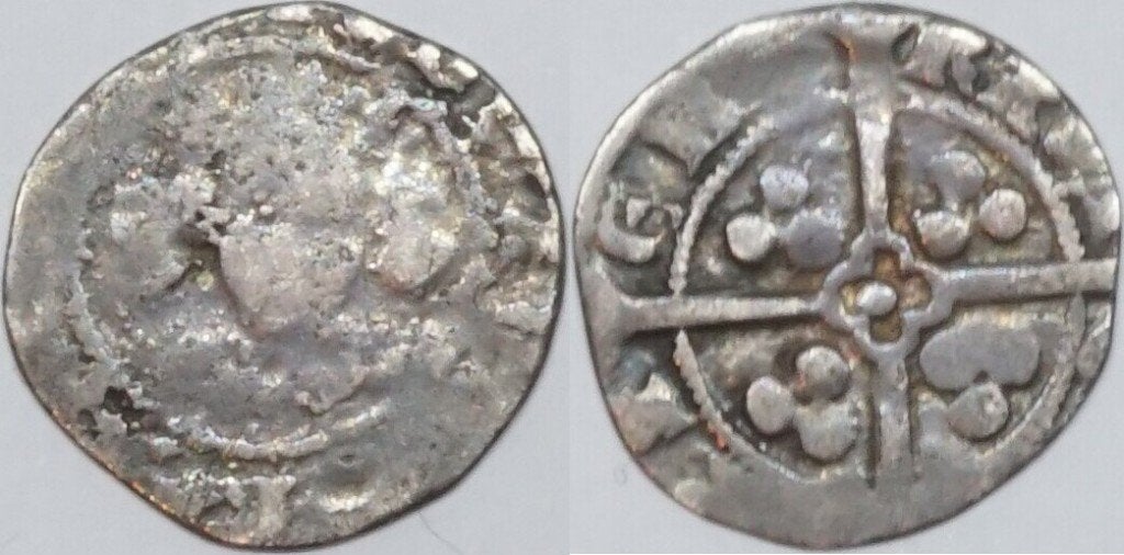 Penny 1327 tot 1377, Engeland, York, Eduard III, Ophalen of Verzenden, Overige landen, Losse munt, Zilver