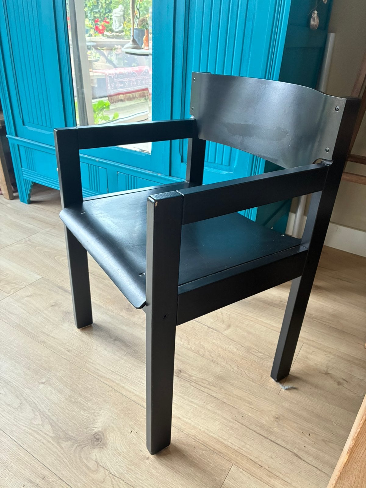 Modernistische stoel hout zwart, Ophalen, Gebruikt, Zwart, Eén