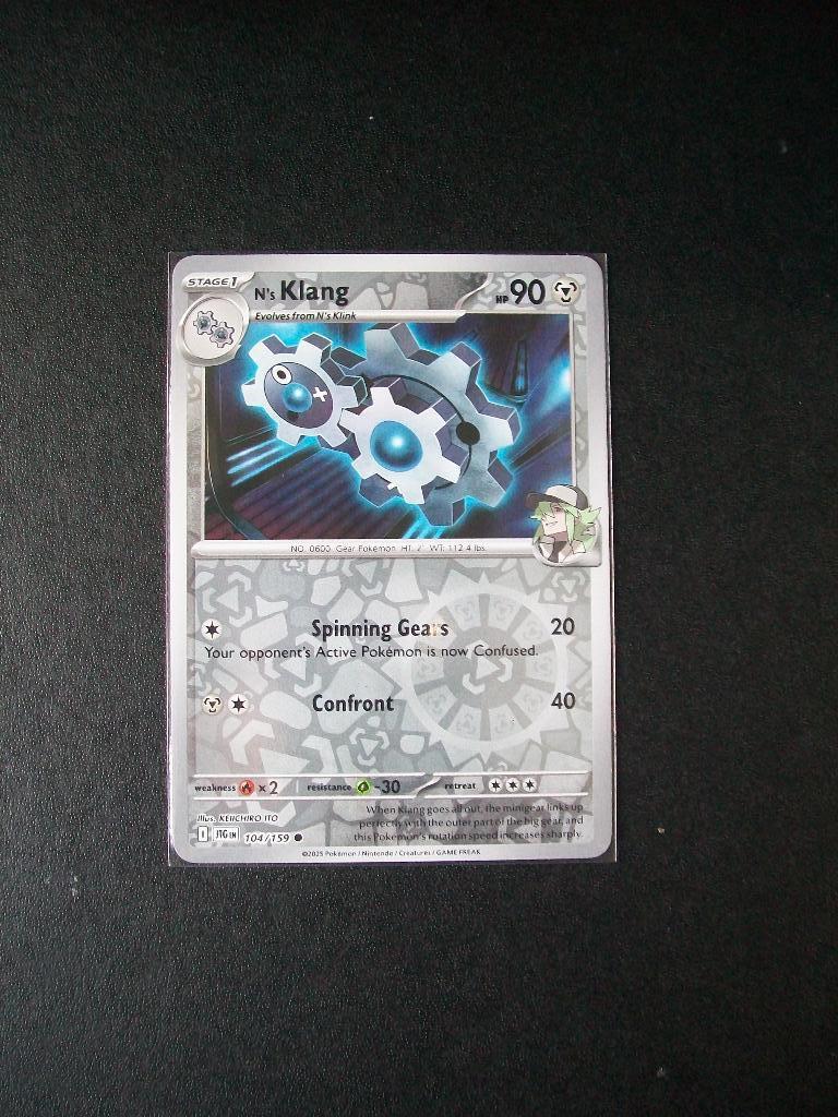 8589. Nieuwe Pokemon Kaart Holofoil N's KLANG HP90 (104/159), Verzenden, Nieuw, Losse kaart, Foil
