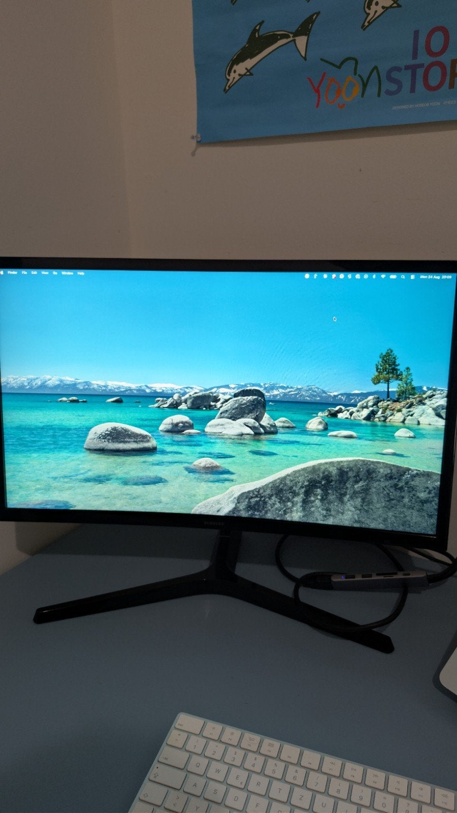Samsung Curved Monitor 24 inch, Ophalen, 3 tot 5 ms, Curved, VA