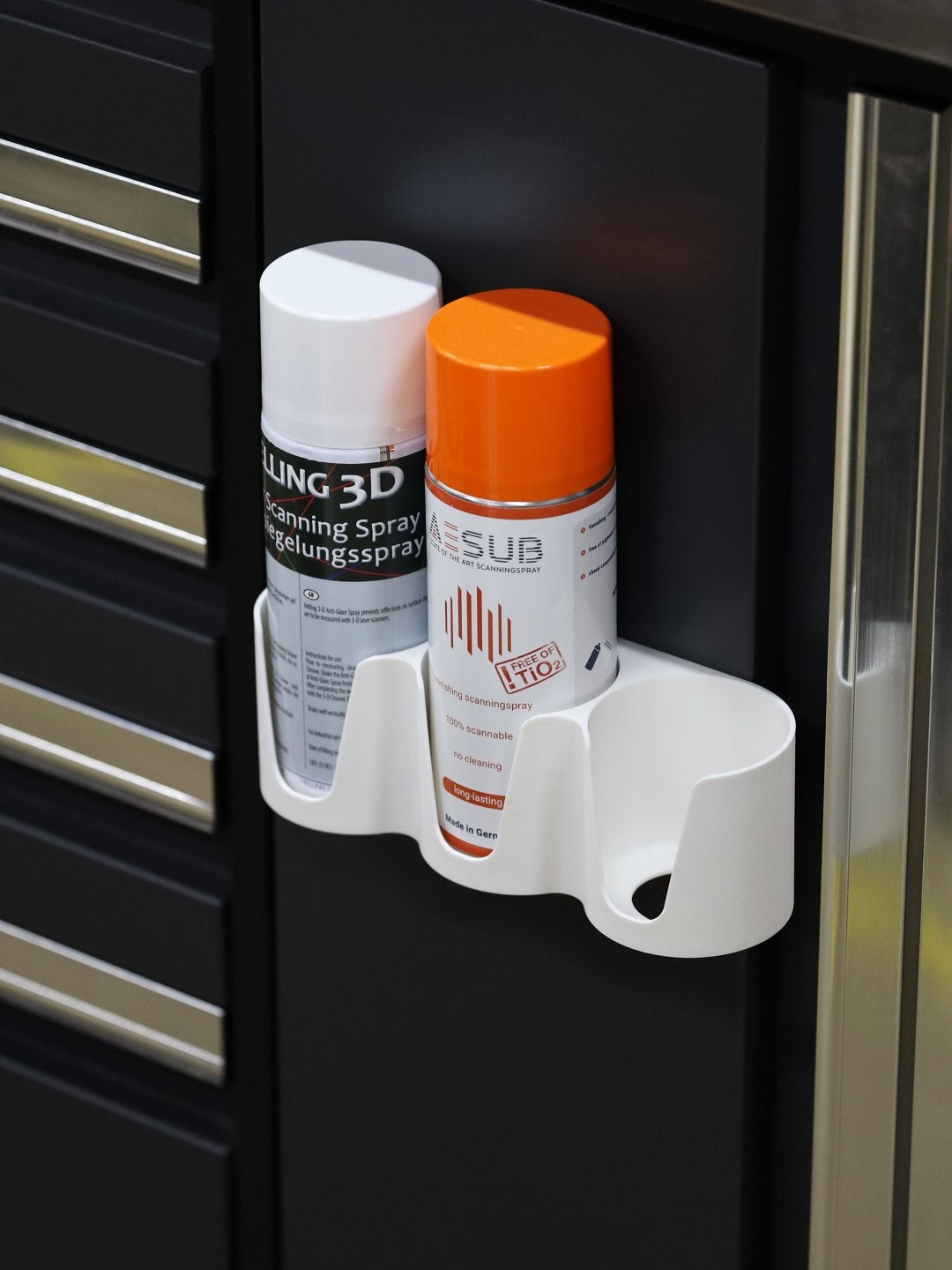 3D Geprinte Spuitbushouder voor 3 Spuitbussen, Verzenden