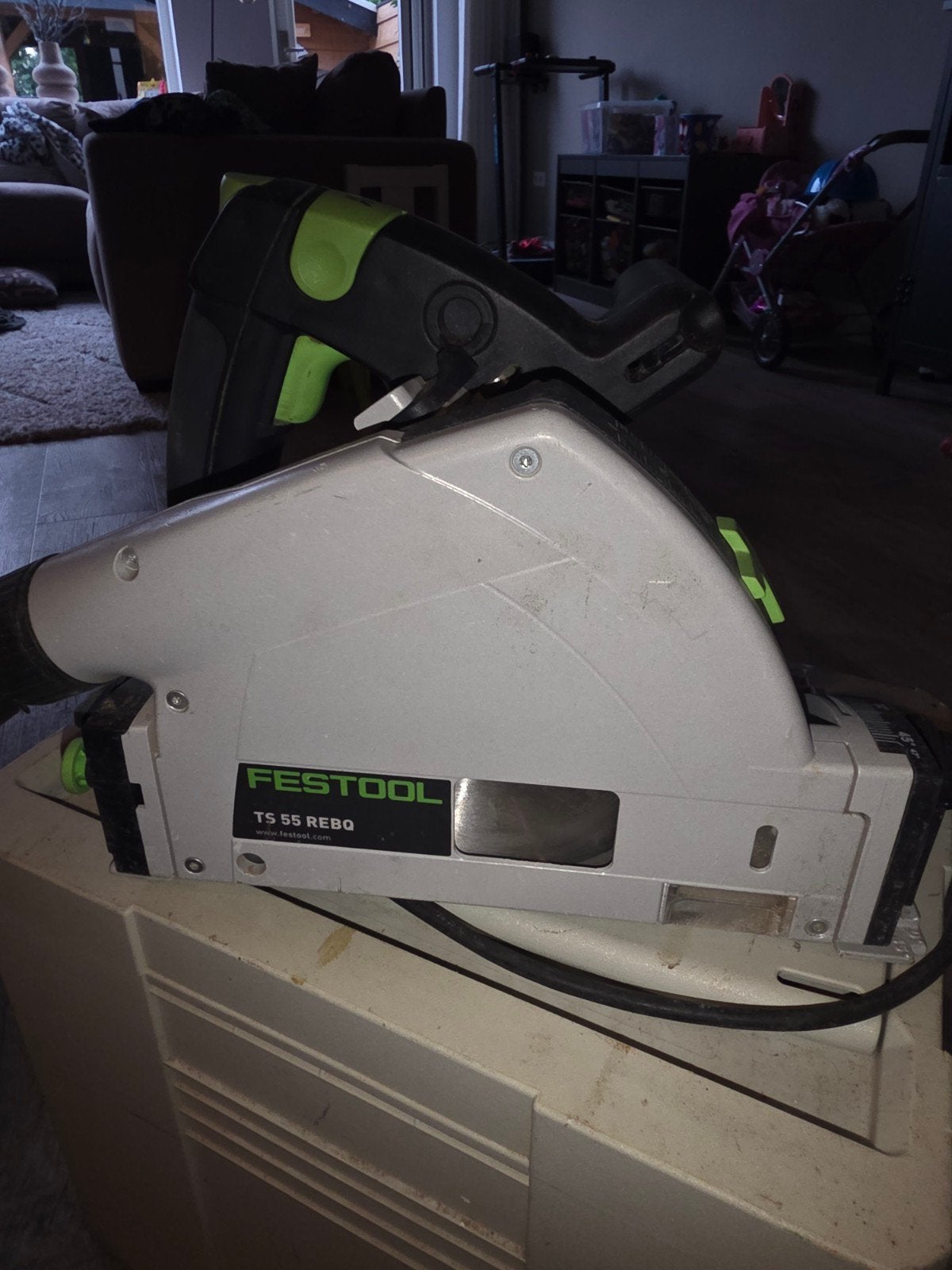festool ts 55 REBQ invalzaag, Doe-het-zelf en Verbouw, Ophalen, Gebruikt, Invalzaag, 30 tot 70 mm