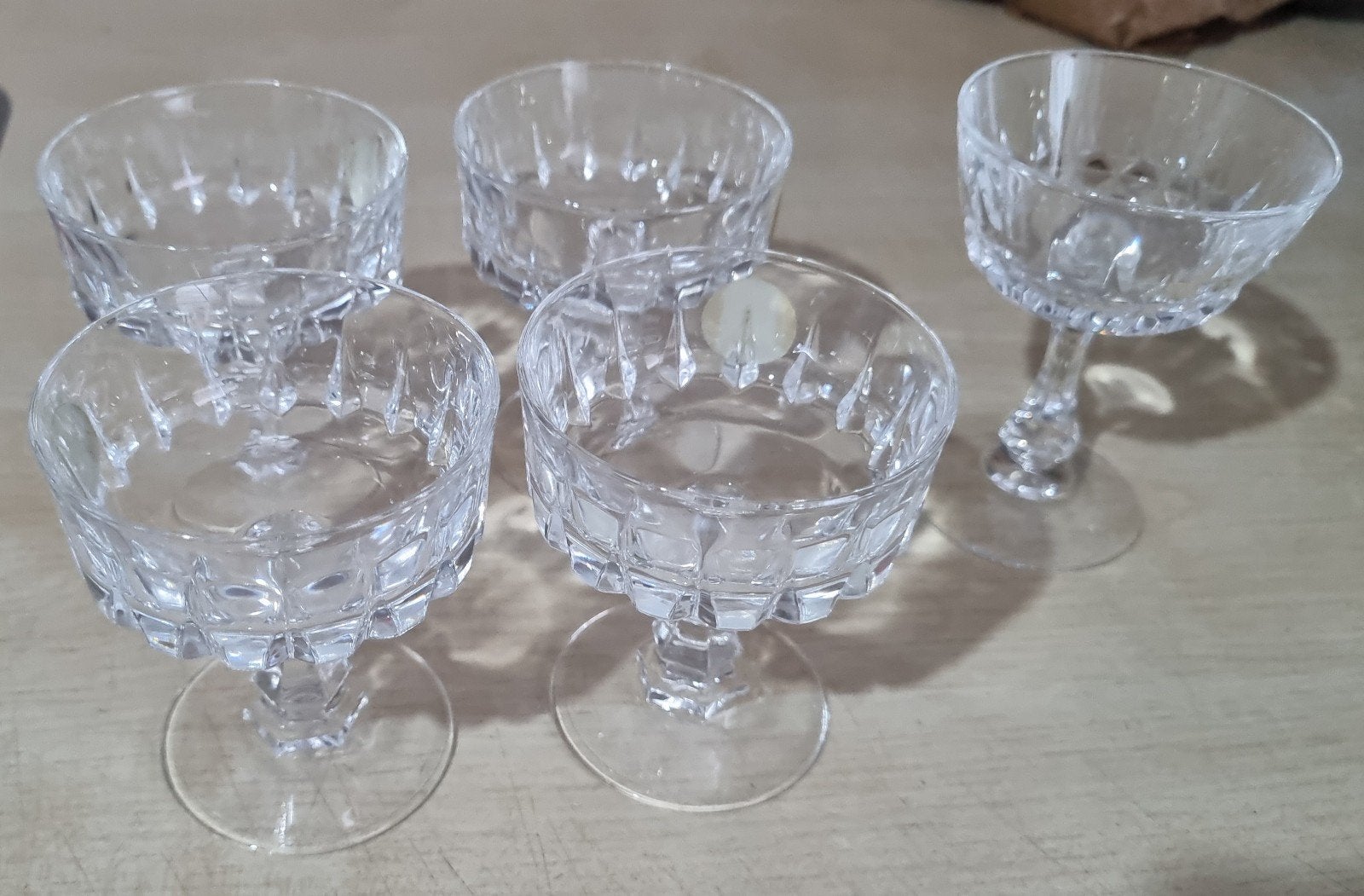 Set van 5 Kristallen Coupes - Cristal d'Arques, Ophalen